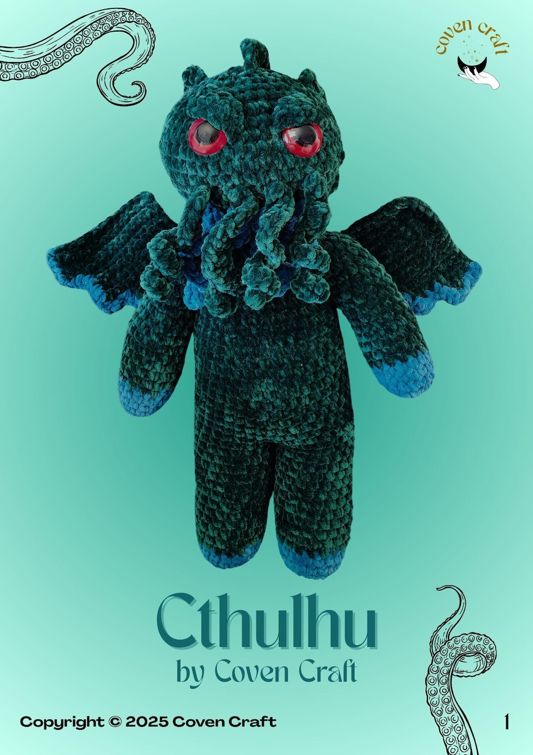 Cthulhu Amigurumi Crochet Pattern - Etsy