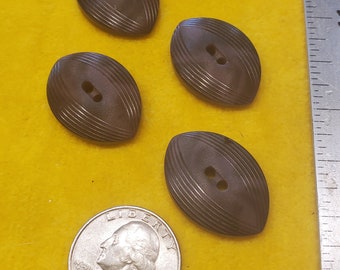 Five Football-Shaped Celluloid Buttons