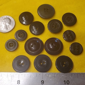 6+ Sets black Bakelite Buttons