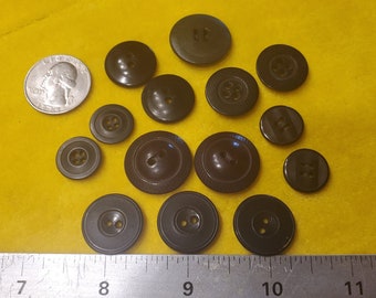 6+ Sets black Bakelite Buttons