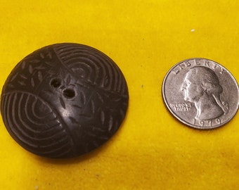 Ebbenhout gesneden vintage knop