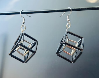 Kolczyki Tesseract (Hypercube)