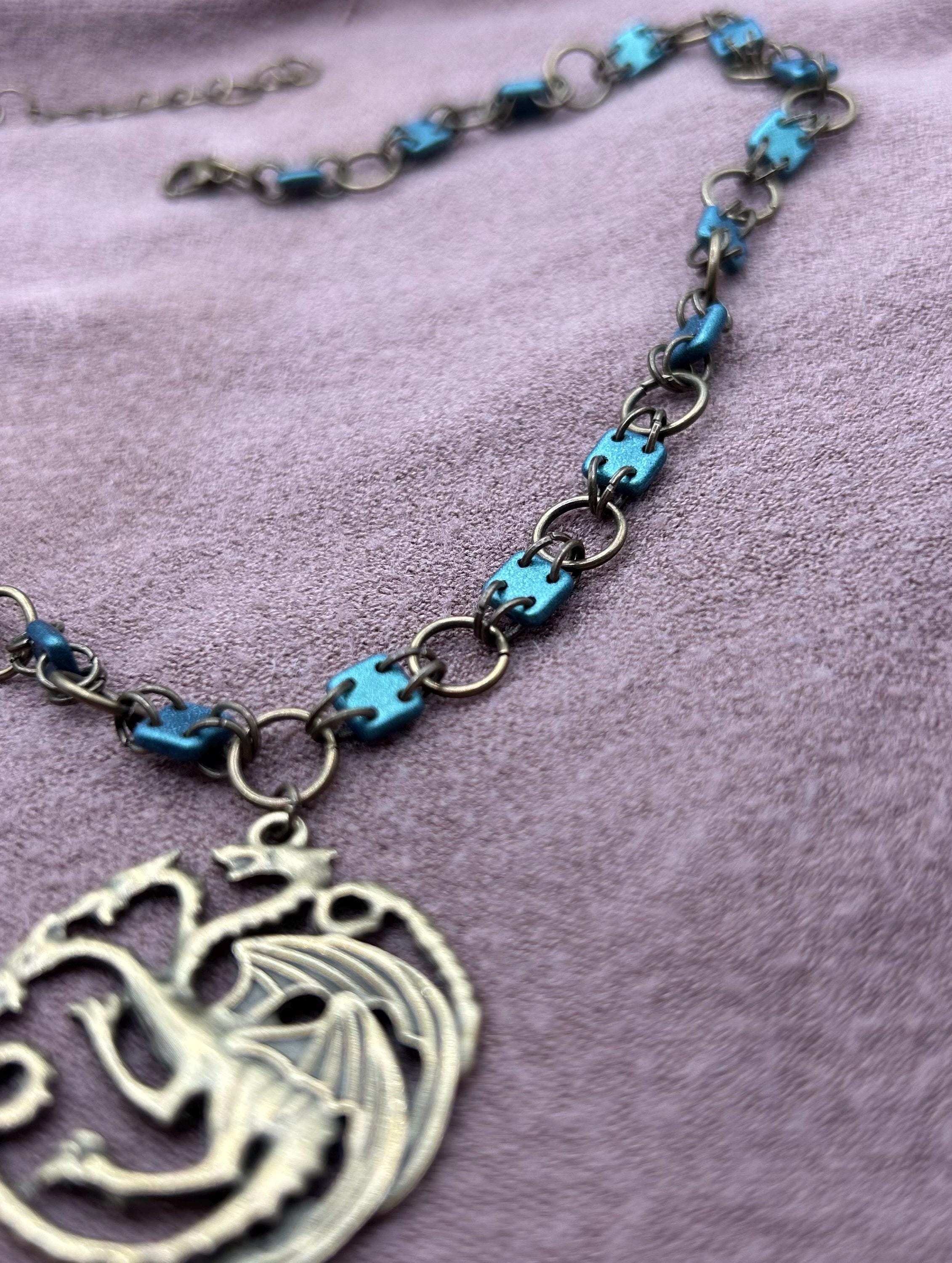Green Targaryen Dragon Chain Pendant - Etsy