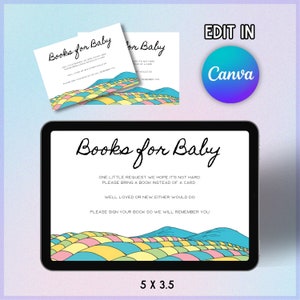 Dr. Seuss, Oh Baby, os lugares que você vai, cartão de inserção para chá de bebê editável e imprimível, chá de bebê Dr. Seuss, livros para chá de bebê para bebês