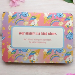 Carte de voeux sarcastique d'anxiété de Zazzle.be Liste d'envies Vous avez des idées ? Encouragement avec Edge (5 x 7)