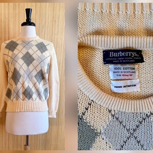 80s Burberry Sweater - Etsy