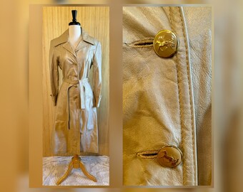 1970’s Champagne Gold Leather Coat