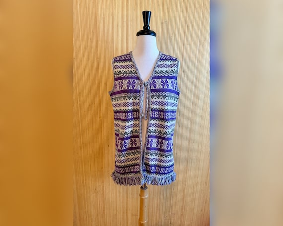 1970’s Sabra Knit Sweater Vest - image 1