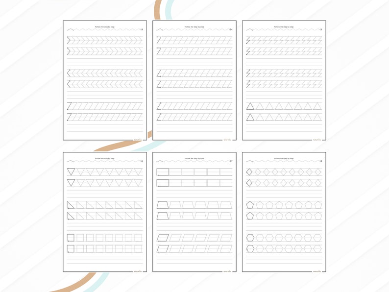Line Tracing Pages, Preschool Line Tracing Worksheets, Basic Line