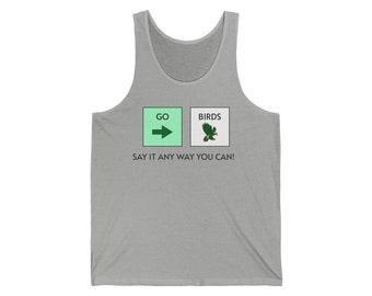 Go Birds! Say It Any Way You Can! Jersey Tank- Black Text, Autism Shirt, Autism Acceptance, AAC, Autism Month, Philadelphia Eagles