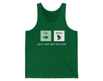 Go Birds! Say It Any Way You Can! Jersey Tank- White Text, Autism Shirt, Autism Acceptance, AAC, Autism Month, Philadelphia Eagles