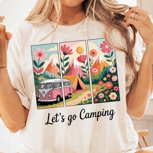 Let’s Go Camping Png, Outdoor Designs, Family Camping, Van Life Png, Nature Lover Png, Camping Shirt Design, Glamping Png, Trendy Summer Png