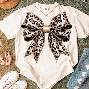 Leopard Coquette Bow Png, Coquette Png, Leopard Print Png, Soft Girl Png, Girly Png, Coquette Shirt Design, Sublimation Design, Leopard Png image 3