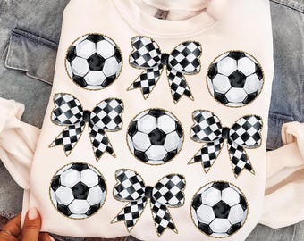 Trendy voetbal png, wedstrijddag png, preppy voetbalshirt sublimatie, retro voetbal mama png, glitter coquette voetbalstrik png, digitale download