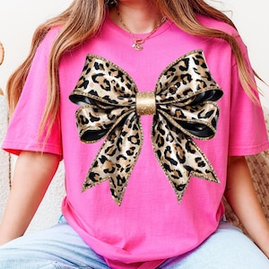 Leopard Coquette Bow Png, Coquette Png, Leopard Print Png, Soft Girl Png, Girly Png, Coquette Shirt Design, Sublimation Design, Leopard Png image 5