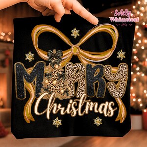 Leopard Merry Christmas Png, Faux Yarn, Embroidery Png, Christmas Tree, Winter Shirt Sublimation, Holiday Png, Holly Jolly Png, Trendy Xmas