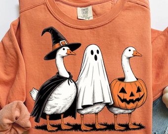 Boo Ghost Goose Png, Halloween Goose Png, Halloween Shirt, Autumn Goose Png, Skeleton Goose, Halloween Sublimation Design, Pumpkin Shirt Png