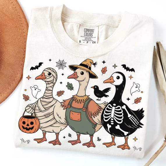 Boo Ghost Goose Png, Halloween Goose Png, Halloween Shirt, Autumn Goose Png, Skeleton Goose, Halloween Sublimation Design, Pumpkin Shirt Png