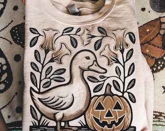 Goose Halloween Fall Png, Halloween Silly Goose Floral Boho, Halloween Goose Sublimation Design, Funny Goose Halloween Png, Funny Fall Png