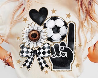 Trendy voetbal png, wedstrijddag png, preppy voetbalshirt sublimatie, retro voetbal mama png, glitter coquette voetbalstrik png, digitale download