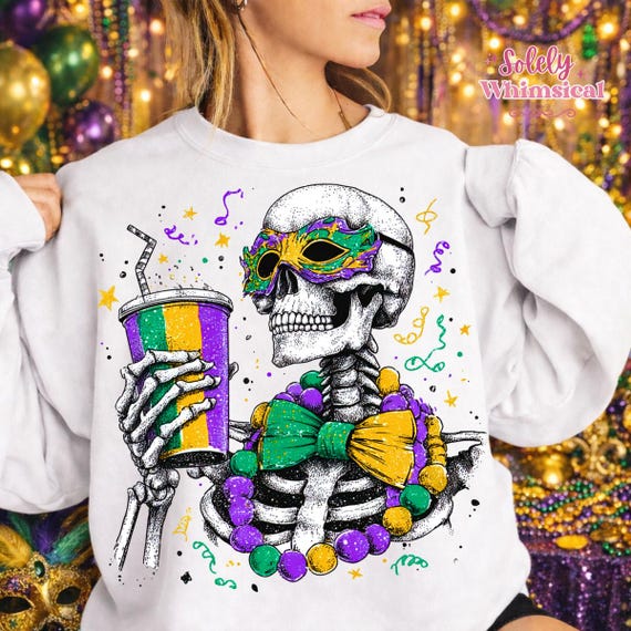 Mardi Gras Skull Png, Messy Brushstroke Png, Carnival Png, Fleur De Lis Png, Fat Tuesday Outfit, New Orleans Festival Png, Louisiana Png