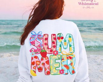Bunter Sommer Png, Adrettes Strand-Shirt-Design, Küstensommervibes Png, Trendige Kokette Bogen Png, Girly Sommer Png, Hemd Sublimations Png