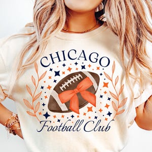 Futebol Png, Futebol de Chicago, Design de Esportes, Coquette Futebol Png, Clipart de Futebol, Sublimação de Futebol, Chicago Png, Esportes de Chicago
