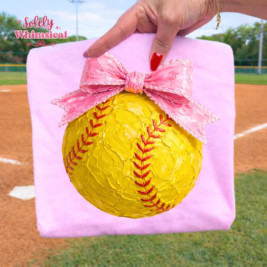 Pink Brushstroke Softball Png, Softball Mama, Trendy Sports Sublimation ...