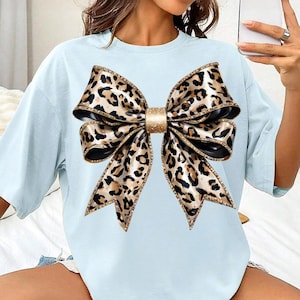 Leopard Coquette Bow Png, Coquette Png, Leopard Print Png, Soft Girl Png, Girly Png, Coquette Shirt Design, Sublimation Design, Leopard Png image 2
