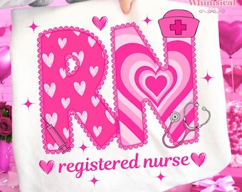 Nurse Valentine Png, Valentine’s Day Png, Coquette Png, Shirt Sublimation, RN Valentine, Heart Png, Cupid’s Favorite Nurse Png, XoXo Png