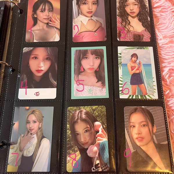 TWICE Mina, Sana, Jeongyeon, Jihyo & Tzuyu OFFICIAL Photocards! (Custom Envelope)