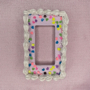 lavender fake cake light switch plate