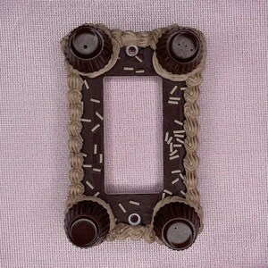 chocolate fake cake light switch plate