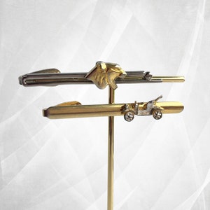 Vintage Krawattenklammer 3er Set: Sportwagen Jaguar - 80er/90er Jahre Accessoires