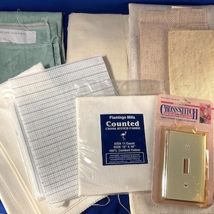 Tela para punto de cruz, hilo contado, bordado, varios 8,5 desprendibles, 11 ct, 18 ct, lote textil, tamaños de corte surtidos, colores, material, suministros