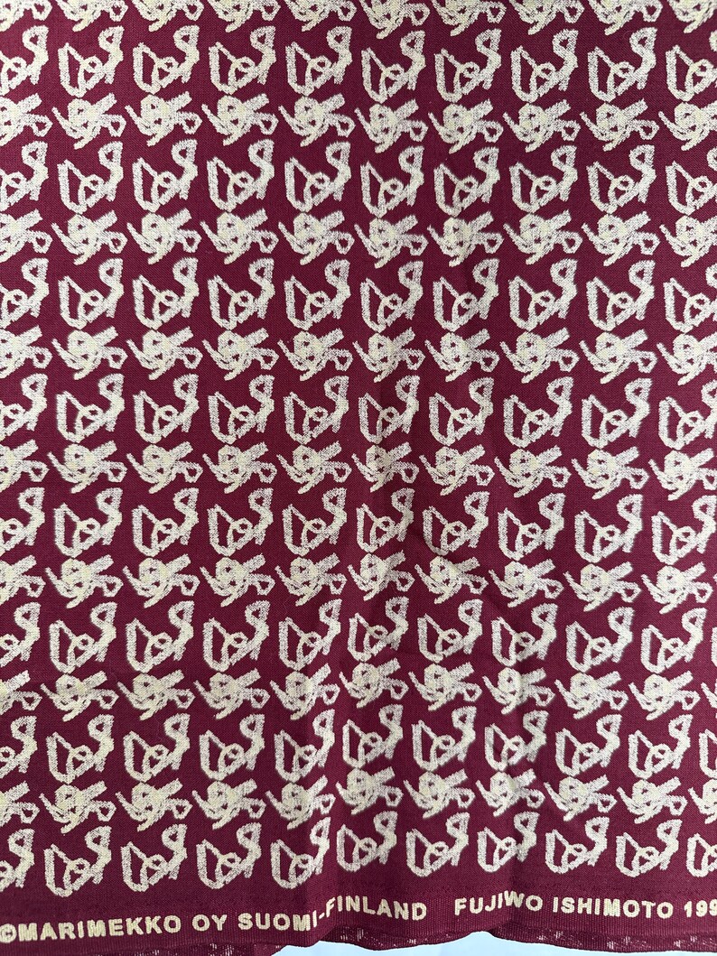 Vintage Fabric 1998 Marimekko Oy Suomi Finland Fujiwo Ishimoto Cotton ...