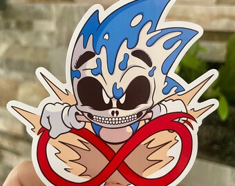 Sonic the Hedgehog Skull Sticker - Etsy