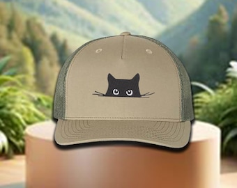 Black Cat Hip-Hop Snapback Hat – Embroidered Baseball Cap For Cat Lovers, Made In USA