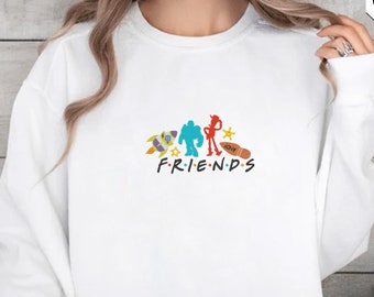 Embroidered Toy Story Sweatshirt, Disney World Toy Story Sweater, You Ve Got A Friend In Me Crewneck, Toy Story Movie Characters Sweatshirt