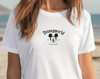 Embroidered Disneyland Est 1955 Shirt, Retro Disneyland California Shirt, Disney Vacation Shirt, Mickey And Friends Shirt, Walt Disney Shirt