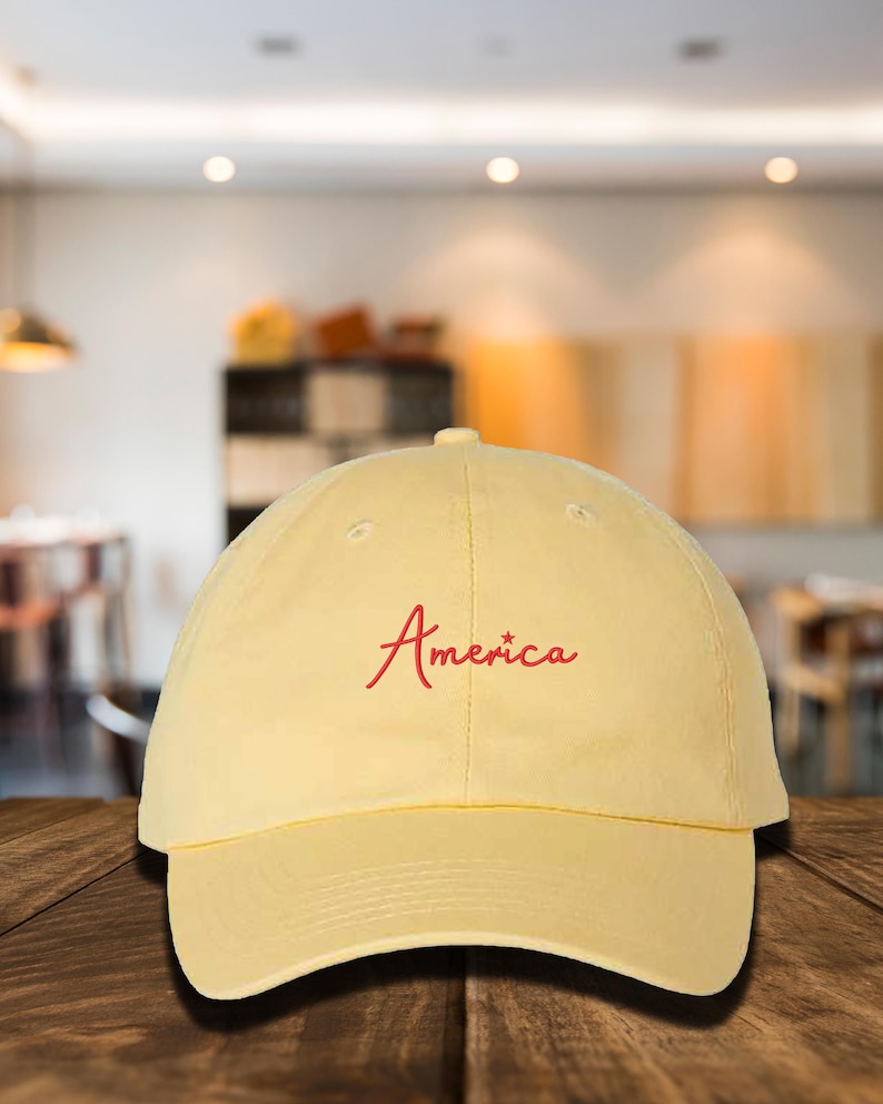 Gorra de béisbol bordada estadounidense, gorra estética estadounidense, gorra de EE. UU., gorra MAGA, gorra clásica estadounidense de regalo, gorra de partidario de Trump, gorra patriótica imagen 1