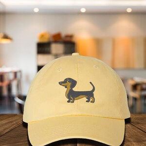 Dachshund Dog Lover Baseball Cap – Washed Cotton, Flock Print, Adjustable Fit - View #2