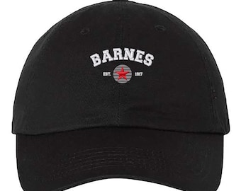 Gorra de béisbol bordada de Barnes (Est. 1917), gorra retro de Bucky Barnes, gorra vintage de Soldado de Invierno, gorra para amantes de los Vengadores, regalo para fans de Marvel