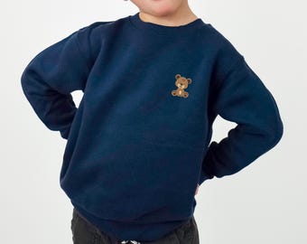 Baby Bear Embroidered Toddler Sweatshirt, Teddy Bear Baby Onesie, Cute Bear Toddler T-Shirt, Matching Family Outfit