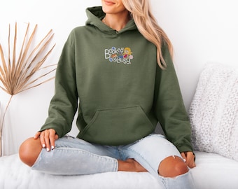 Lizzie McGuire Booked & Busy Embroidered Hoodie, Disney Family Matching Hoodie, Cartoon Lizzie McGuire Hoodie, Disneyland Hoodie