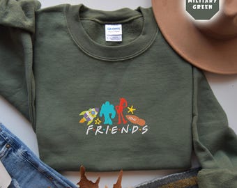 Embroidered Toy Story Sweatshirt, Disney World Toy Story Sweater, You Ve Got A Friend In Me Crewneck, Toy Story Movie Characters Sweatshirt