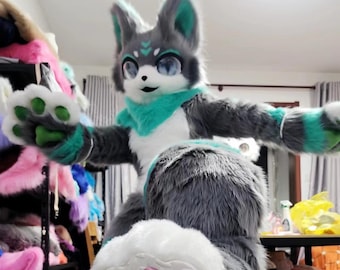 【本日のみ特価】ファー　全身スーツ　着ぐるみ Yahoo!オークション - ケモノ 着ぐるみ ストレッチファー ボディスーツ