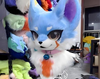 Design personalizzato per la testa del Fursuit: scegli colori e fantasie.