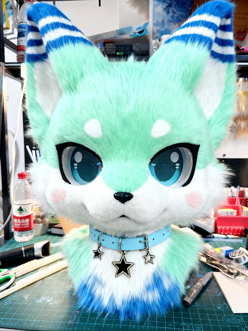 Custom Fursuit Head: Kemono Style Head Piece. Choose Colors and ...