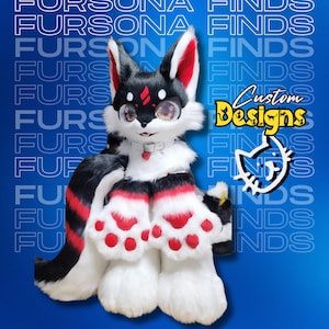 Partial Fur Suit.  Fursona Head Piece, Tail, Paws, Kemono Head Furry, Fursuit Mask, Beautifully Crafted, Fursuit Custom. Soft.
